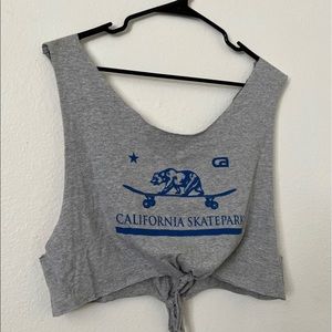 Heather Grey Tank Crop Top